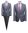 Herren Anzug mit Weste Slim Fit Grau, Schwarz Elegant*0159*