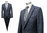 Slim fit suit dark blue men with vest and lapel pin*6557*